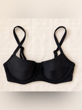NWT Aerie Real Good Lightly Lined Underwire Bra Black 32D (424)